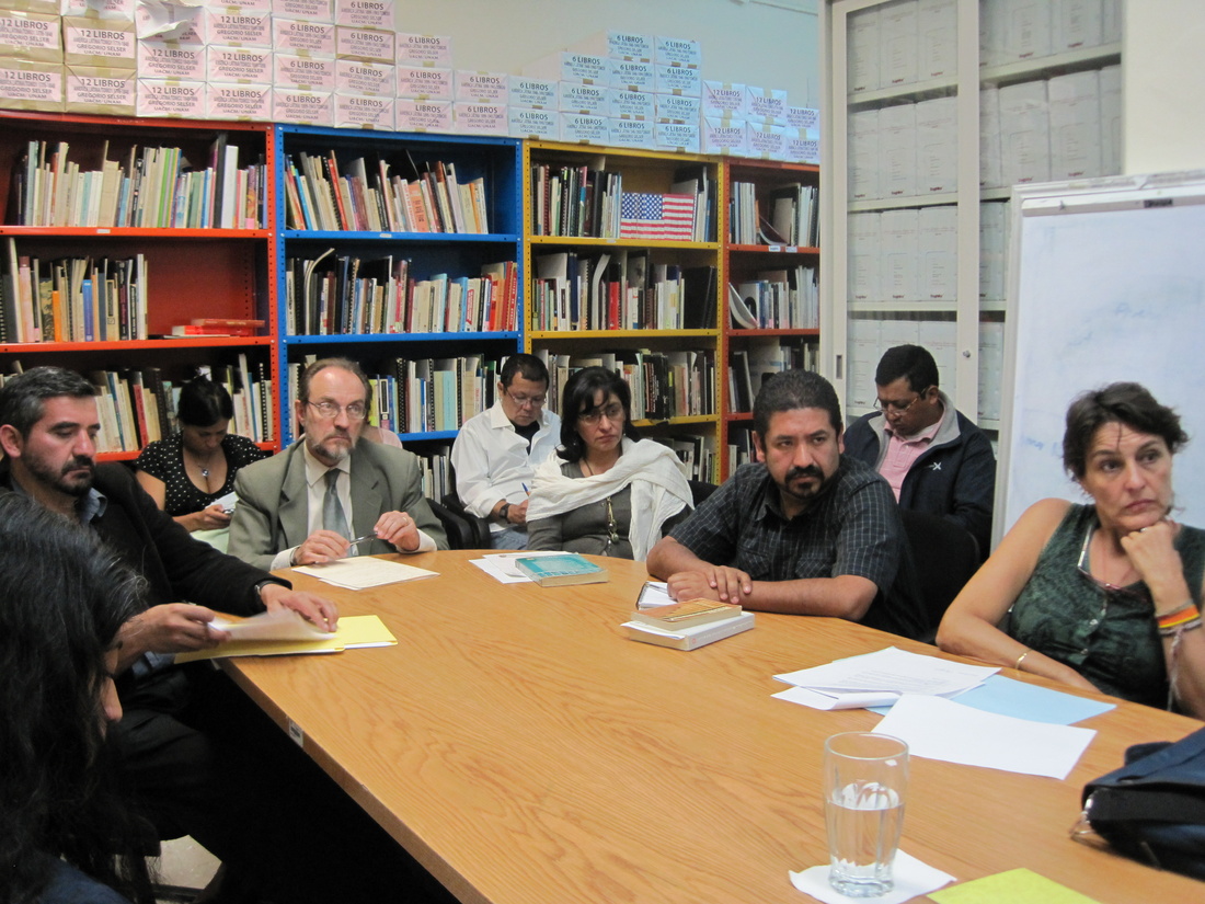 <p>Mesa final del seminario de filosofía que coordinó Francesca Gargallo en el CAMeNA (22 de marzo de 2011)</p>